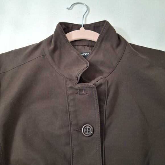 Womens Peplum Utility Jacket Sz 13/14 Brown Smart Cotton - Picture 7 of 16